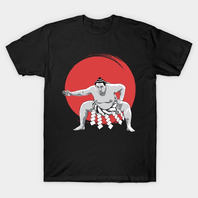 Japanese Sumo Wrestler t-shirt T-Shirt by philerup